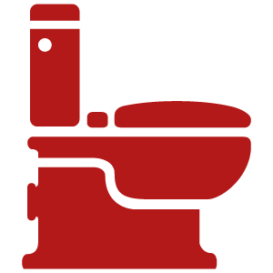red toilet icon